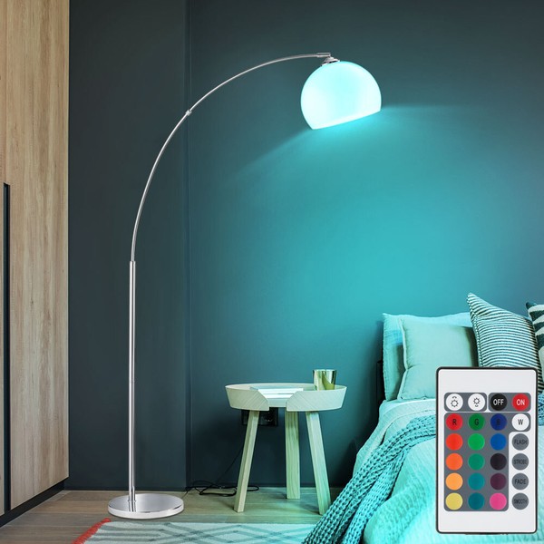 Rgb Led Steh Stand Leuchte Decken Fluter Arbeits Zimmer BüRo Bogen Lampe Dimmer-image