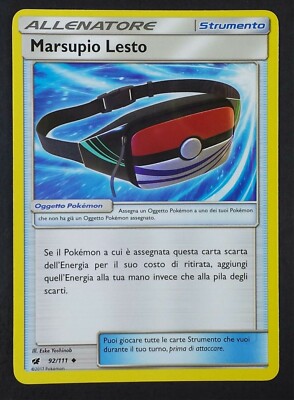 MARSUPIO LESTO 92/111 STRUMENTO in Italiano POKEMON Allenatore | eBay