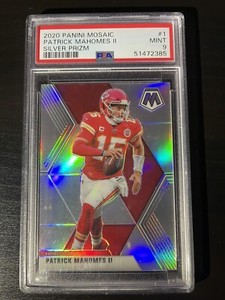2020 Panini Mosaic #1 Silver Prizm Patrick Mahomes II PSA 9 KC Chiefs
