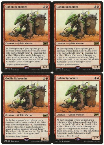MTG Goblin Kaboomist x4 Magic 2015 M15 Rare NM/LP Playset - 第 1/1 張圖片