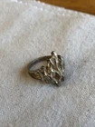 Vintage 925 Sterling Silver Diamond Cut Ring Size 5.5 4.1 Grams ~ J46
