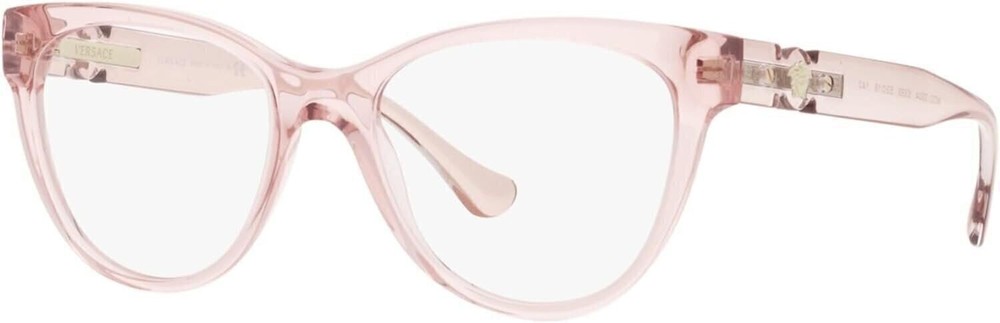 VERSACE VE3304 5339 53mm Transparent Pink CatEye Eyeglasses