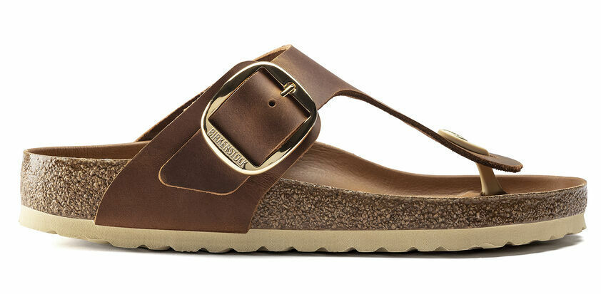 BIRKENSTOCK Gizeh Big Buckle 1018745 Cognac Braun Echtleder
