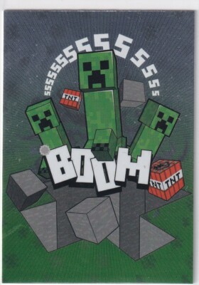 Panini Minecraft Time to Mine Trading Cards Karte Nr. 35 SSSSSS Boom