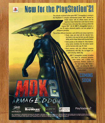 MDK 2 Armageddon Bioware PS2 - Game Print Ad / Poster Promo Art 2001