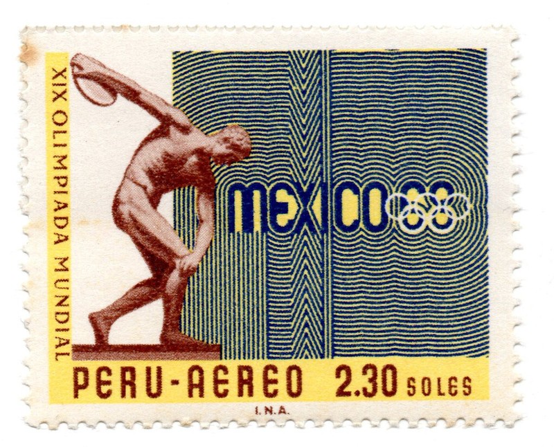 Mexico 68, XIX Olympic Games - Mexico City, S/. 2.30, Perú 1969, accept offers