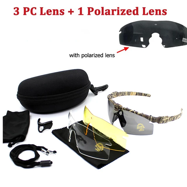 Lunettes tactiques Lunettes tactiques militaires Lunettes de protection Lunettes de protection UV 400 Lunettes de casque[armée verte