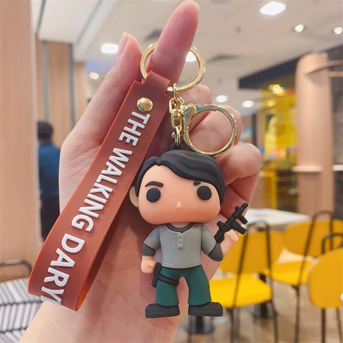 Walking Dead Rick Daryl 3D Silicona Llavero Anillo Colgante Juego Nuevo - Imagen 13 de 14