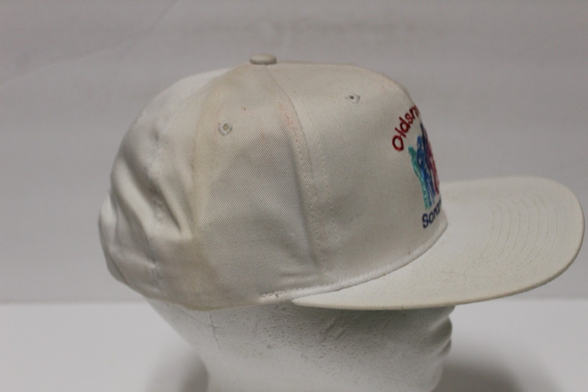 Vintage Oldsmobile scramble hat white embroidered 1980's Vintage Oldsmobile scramble hat white embroidered 1980's
