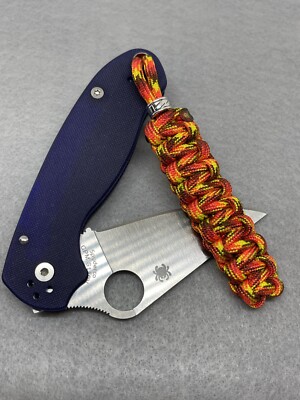 550 Paracord Knife Lanyard Firecracker Cord With Metal Bead