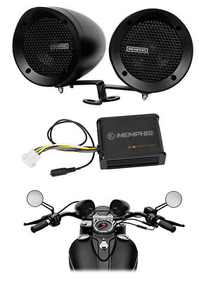 Memphis Audio Motorcycle Audio System Handlebar Speakers For Honda Livo