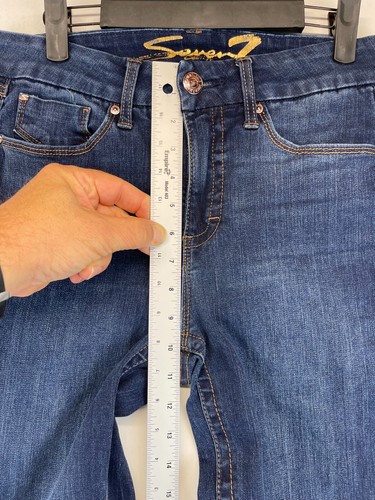 Seven7 for All Manking Jeans - Womens Size 6 - Blue High Rise Straight (3246) - Picture 9 of 22