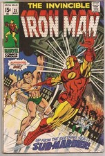 IRON MAN #25 – ARCHIE GOODWIN - MARIE SEVERIN COVER - IRON MAN VS SUB-MARINER