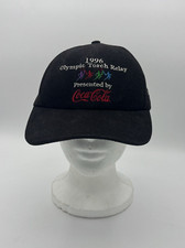 1996 Olympic Torch Relay Atlanta Coca-Cola Starter Snapback Hat Vtg