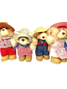 Vintage 1986 Wendy's Furkins Plush Set of 4