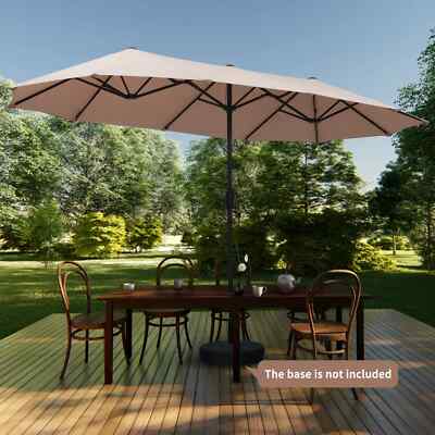 Autlaycil 13 FT Patio Umbrella with Sun Protection Easy Crank