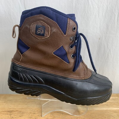 LaCrosse Womens Ankle Snow Duck Boots 28267 Brown Blue Size 9