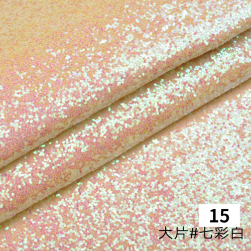 Tessuto grosso glitter morbida pelle PU materiale lucido paillettes fai da te borsa abito artigianato - Foto 18 di 21