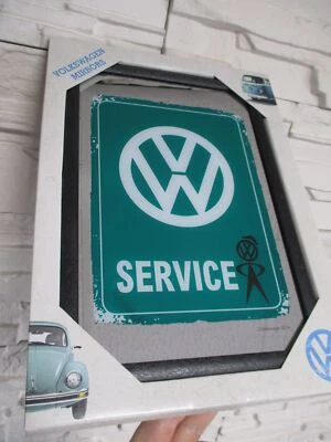 VW Volkswagen Service grün Spiegel Mirror Wandspiegel Werkstatt - Bild 1 von 4
