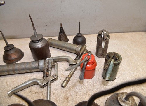 30 old vintage antique oil can oiler USA collectible machine lubrication tools - Picture 12 of 12