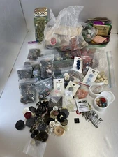 Over 4 Lbs Vintage Buttons (Mixed Celluloid, Plastic, Metal, Mother of Pearl