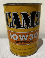 Vintage Cam 2 10 W 30 motor oil full cardboard can new NOS