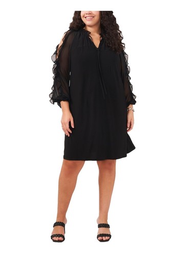 msk v-neck beaded midi dress Women's With You In Mind Black Beaded V-Neck Midi Dress | Size: S main image 0