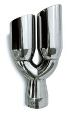 Universal Dual Stainless Steel Exhaust Tip 3 Outlet