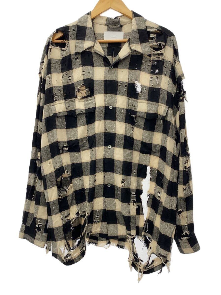 SUGARHILL long sleeve shirt O rayon Black check 23SSSH15 Used | eBay