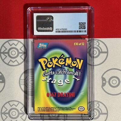 CGC 8.5 MINT Dratini Topps Pokemon Rainbow Foil First Movie E10