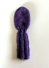 PURPLE 8" Hand Knit GOLF CLUB HEADCOVER fits small hybrids irons wedges