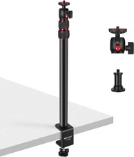 NEEWER 43-102cm C Clamp Camera Desk Mount with Phone Holder & 360° Ball Head