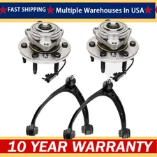Front Upper Control Arms Wheel Hubs for Chevy Silverado GMC Sierra 1500 4X4 4WD