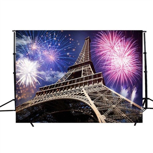 7x5FT Romantic Capital Paris Eiffel Tower Photo Backdrops Studio Background Prop - Picture 5 of 5