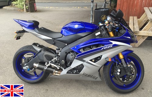 YZF R6 Exhaust SP Engineering Carbon Fibre Stubby Moto GP Low Slung 2006-2016 - Picture 7 of 10