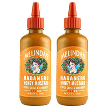 Melinda S Habanero Honey Mustard - Habanero Hot Sauce with Fresh Peppers, Real M