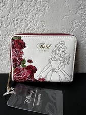  RARE Loungefly Disney Beauty and The Beast Belle Floral Bold Rose Zip Wallet