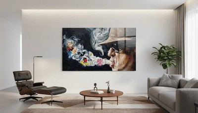 Hommage Udo Lindenberg mit Comic Icons Pop Art Street Art 120x70 cm Acrylglas