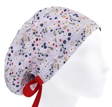 Womens scrub caps, nurse scrub hat, surgical cap, flower scrub hats