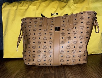 MCM Reversible Tote Large Cognac Canvas