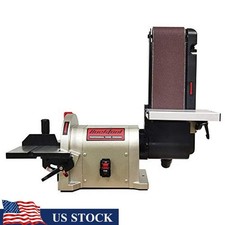 Powerful Benchtop Belt Disc Sander 4x36 In Belt 8 Disc 3/4HP Woodworking Tool