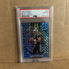 2023 Mosaic Football Bryce Young RC Blue Reactive #290 PSA 10