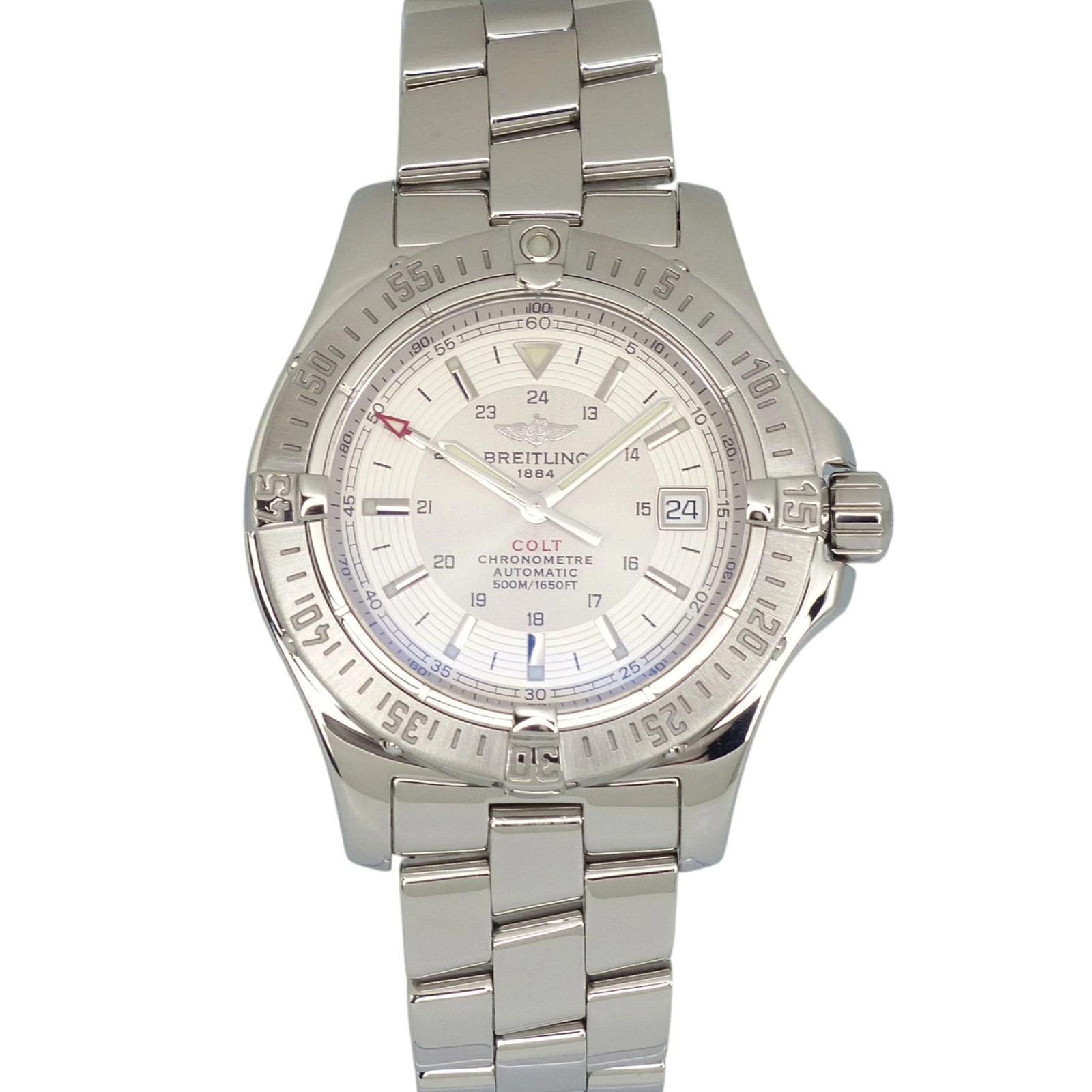 BREITLING A17380 Colt Automatic White USED-SA Authentic From Japan