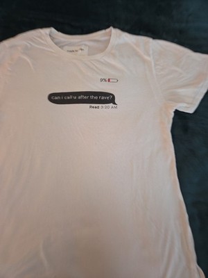 Call Me After Rave T Shirt Sz Lg White