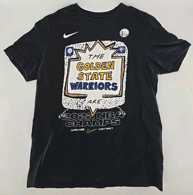 Nike Golden State Warriors 2022 NBA Champs T-Shirt Size Medium Black