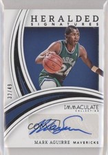 2021 Panini Immaculate Heralded Signatures 32/49 Mark Aguirre #HS-MAG Auto 1a07