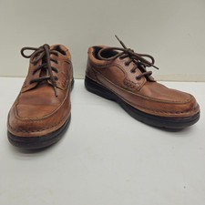 Nunn Bush Mens 83890 Size 9M Moc Toe Oxford Shoes Brown Tumbled Leather Comfort