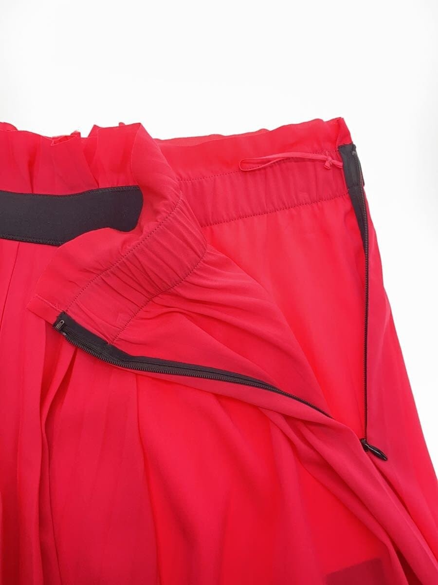 BALENCIAGA BALENCIAGA Logo Pleated Long Skirt, Size 40, Polyester, Black, 529757 thumbnail 3