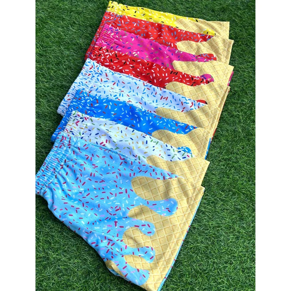 Pantalones Cortos Hawaianos de Béisbol Helado Goteo Niños Personalizados Juveniles Equipo Deportivo Regalo Foto 4 de 4