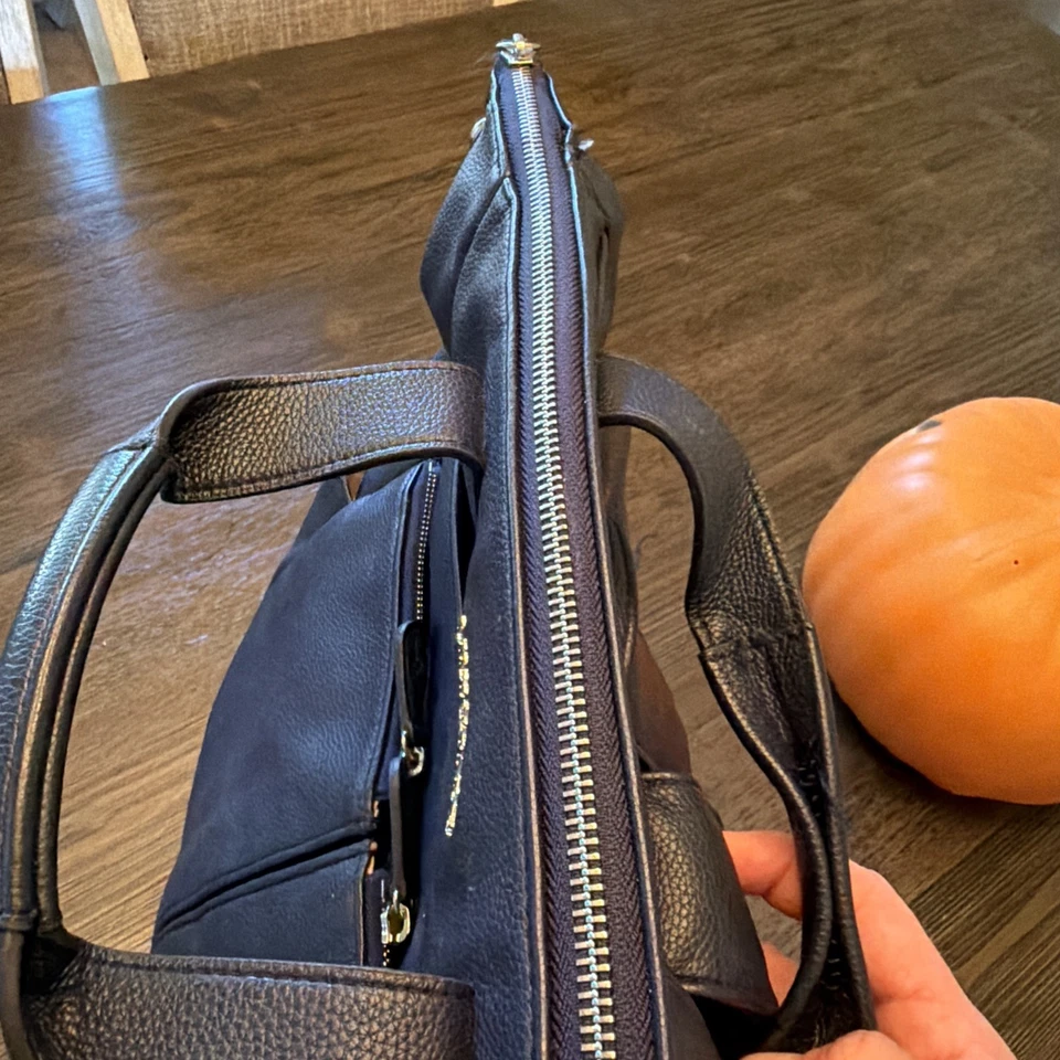 Lily Jade Meggan Leather Tote/Travel/Backpack/Diaper Bag/ DARK BLUE with wet bag - Image 4 of 4